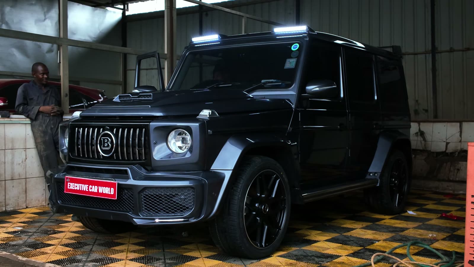 A transformed car in the Executive Car World workshop